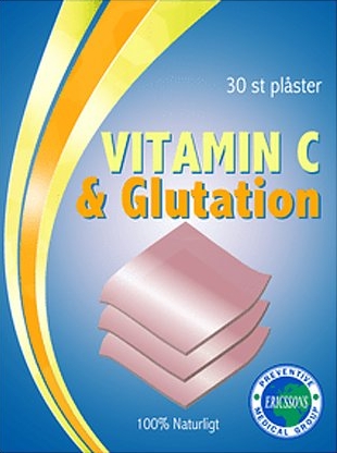 Transdermalt plåster med C-vitamin och Glutation
