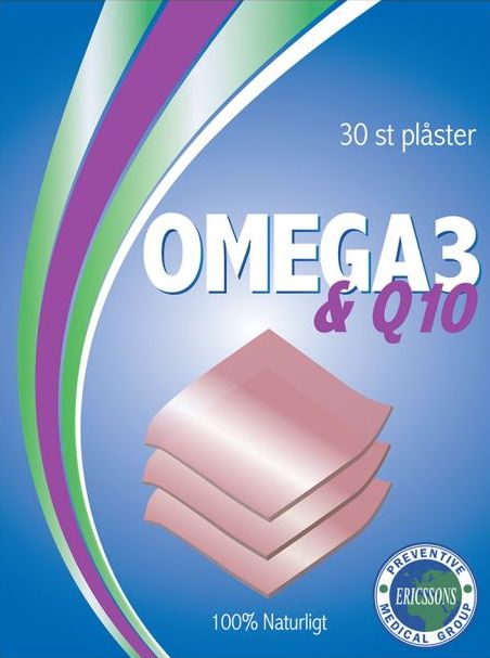 Transdermalt plåster med omega 3 och co-enzym Q10